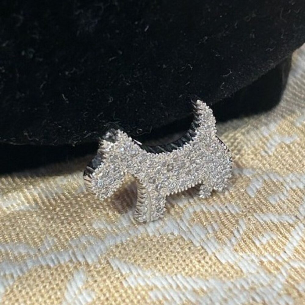 ROBERTO COIN 18K GOLD Diamond Scottie Dog Pendant